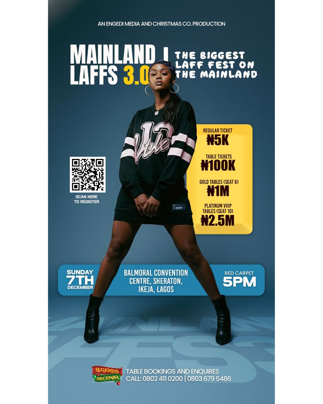 Legends’ Decemba – Live Concert & Comedy Experience (December 7, Lagos)